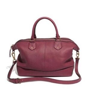 NWT Madewell Berliner Leather Satchel Dark Cabb